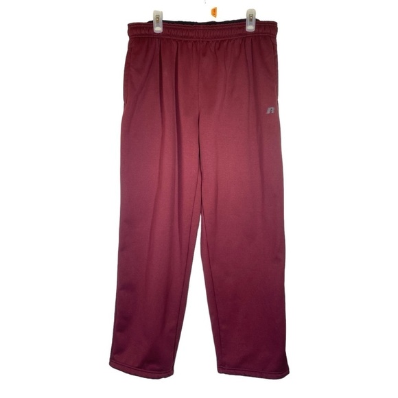 Russel Athletic Sweatpants Men's size Large burgundy red drawstring pockets - Picture 1 of 9